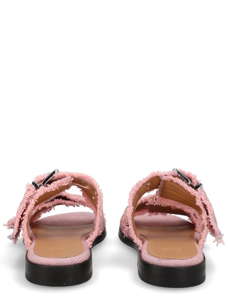 denim sandal with bangs by Selfnex