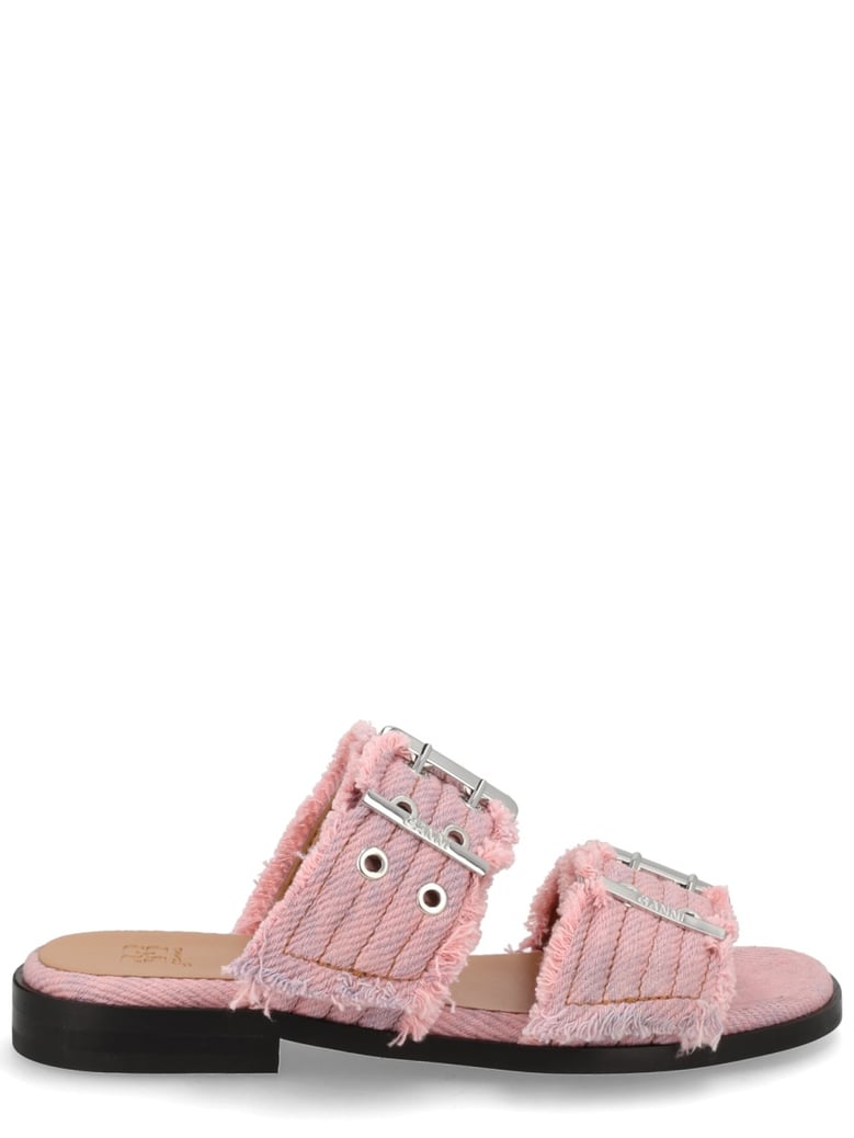 denim sandal with bangs by Selfnex