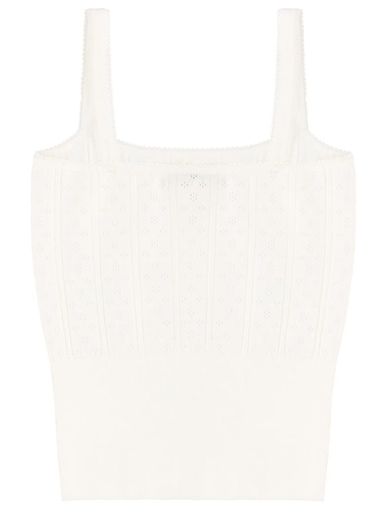 top with bow white by Selfnex