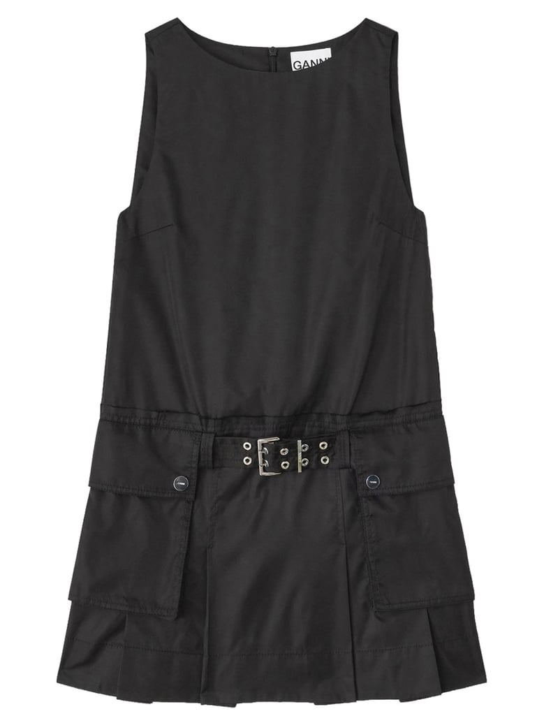 mini dress with belt black by Selfnex