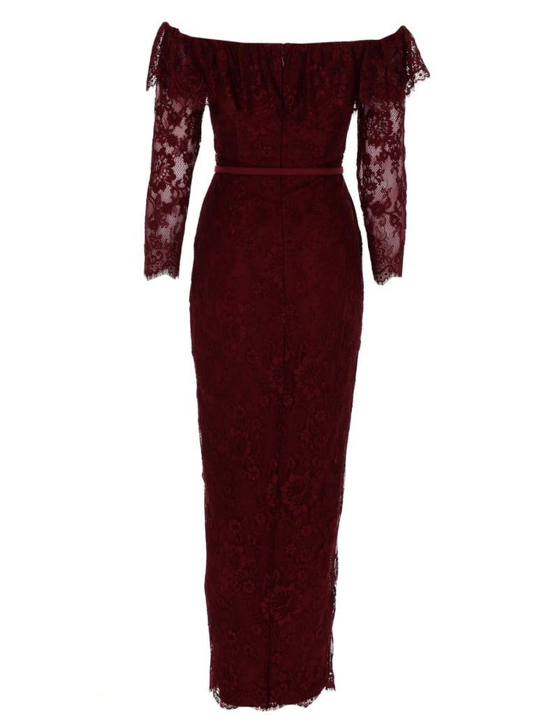 dress in bordeaux lace by Selfnex