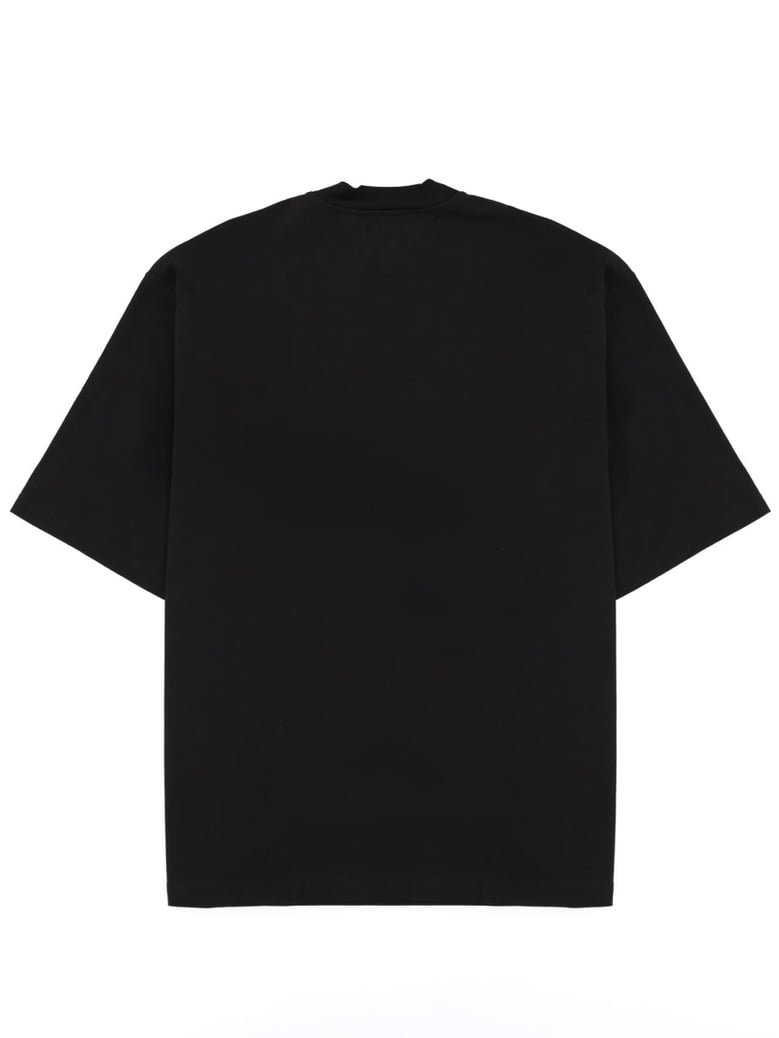 t-shirt with print and logo — black by Selfnex