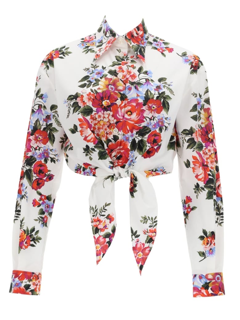 floral print crop shirt by Selfnex