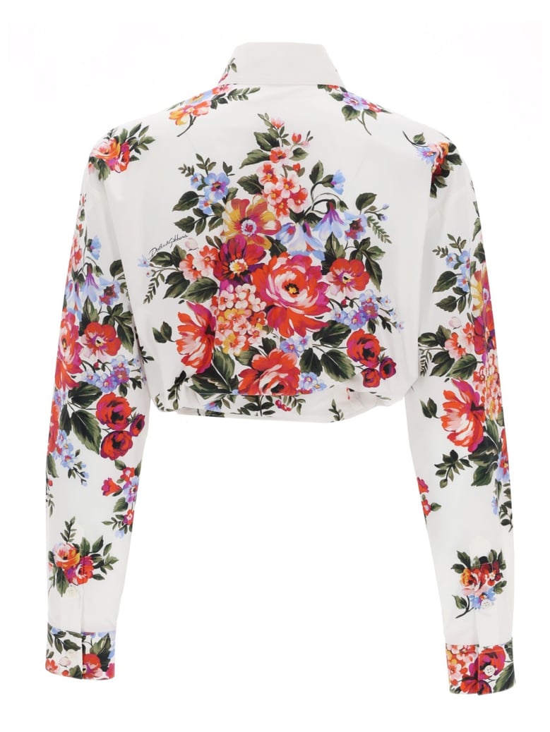 floral print crop shirt by Selfnex