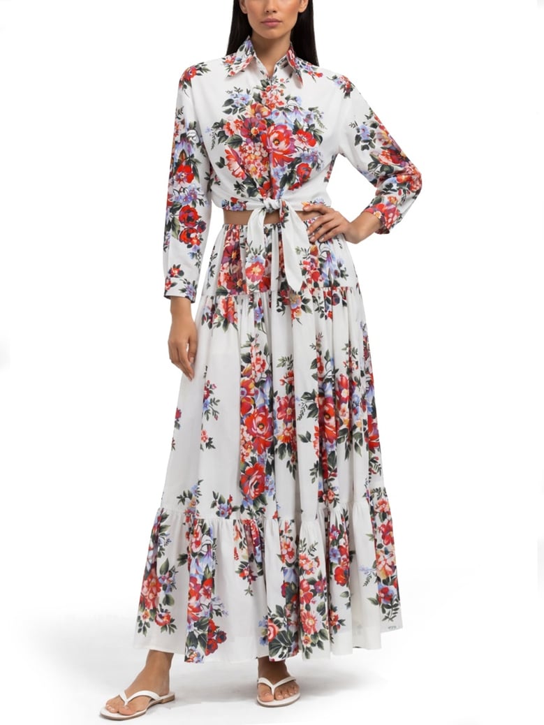 floral print crop shirt by Selfnex
