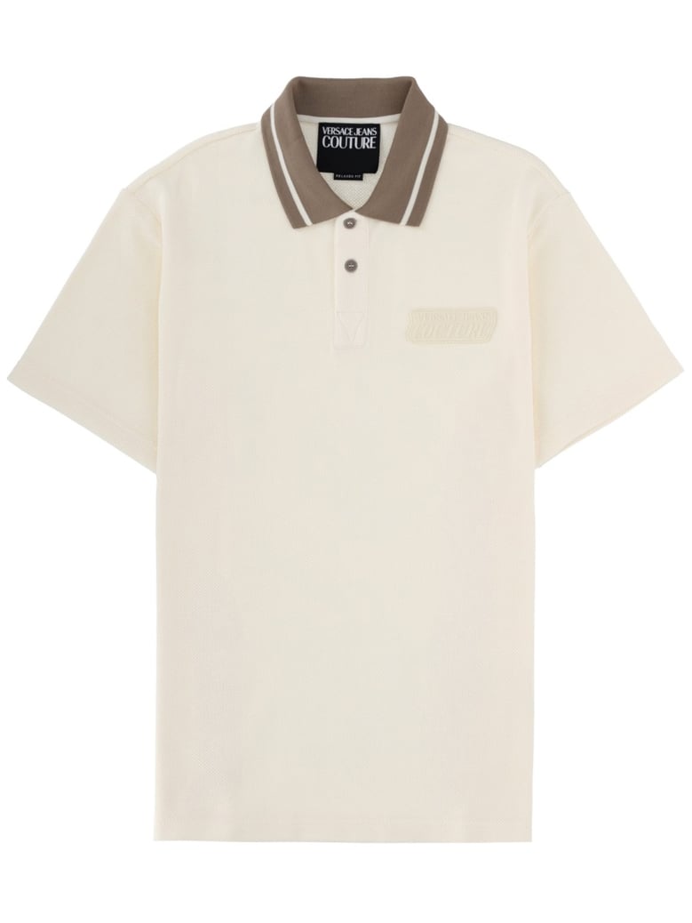 polo shirt patch logo ivory by Selfnex