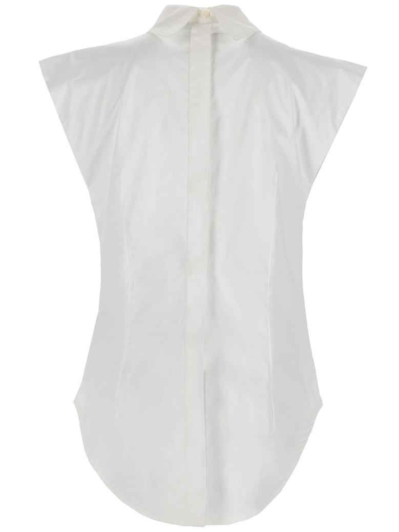 sleeveless inverted shirt by Selfnex