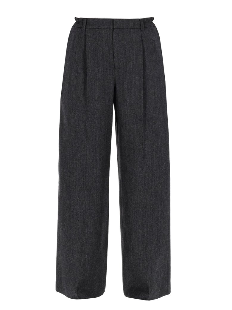 tailored pants in charcoal wool by Selfnex