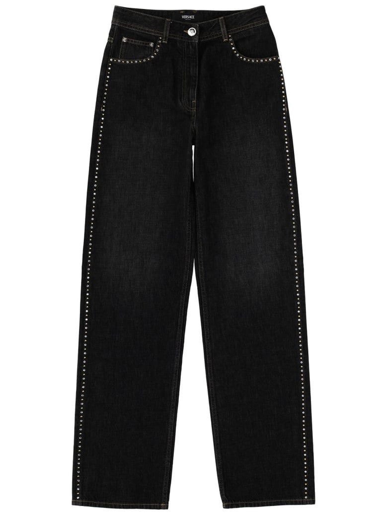 jeans with studs and crystals by Selfnex