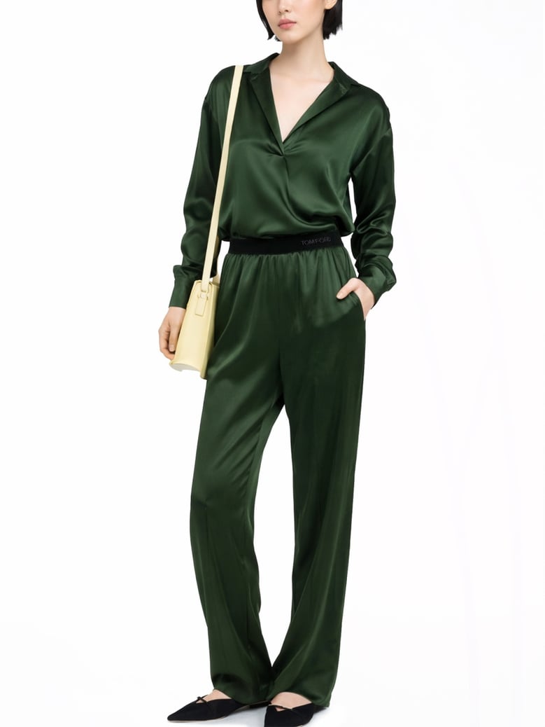 silk satin stretch shirt by Selfnex