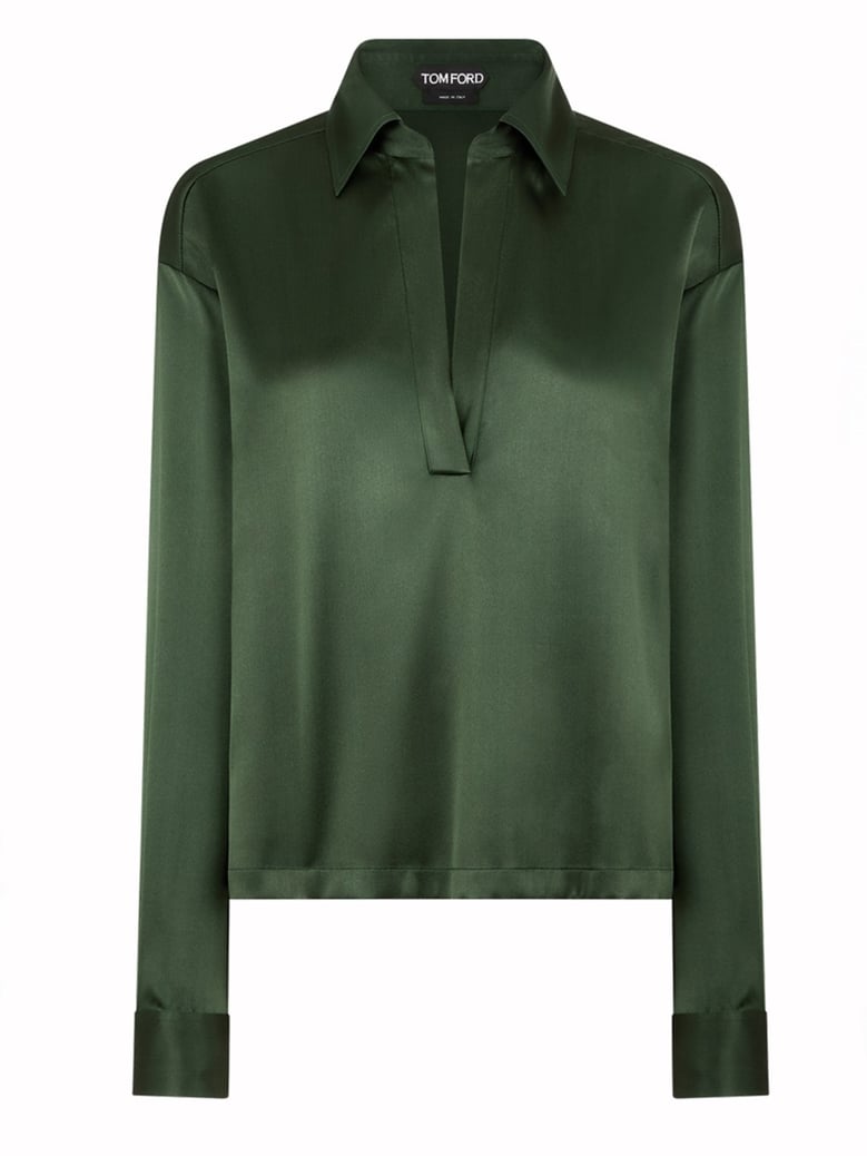 silk satin stretch shirt by Selfnex