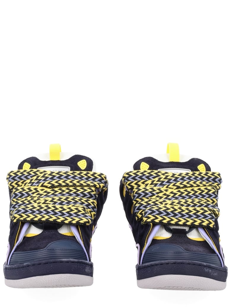 sneakers curb blue leather by Selfnex