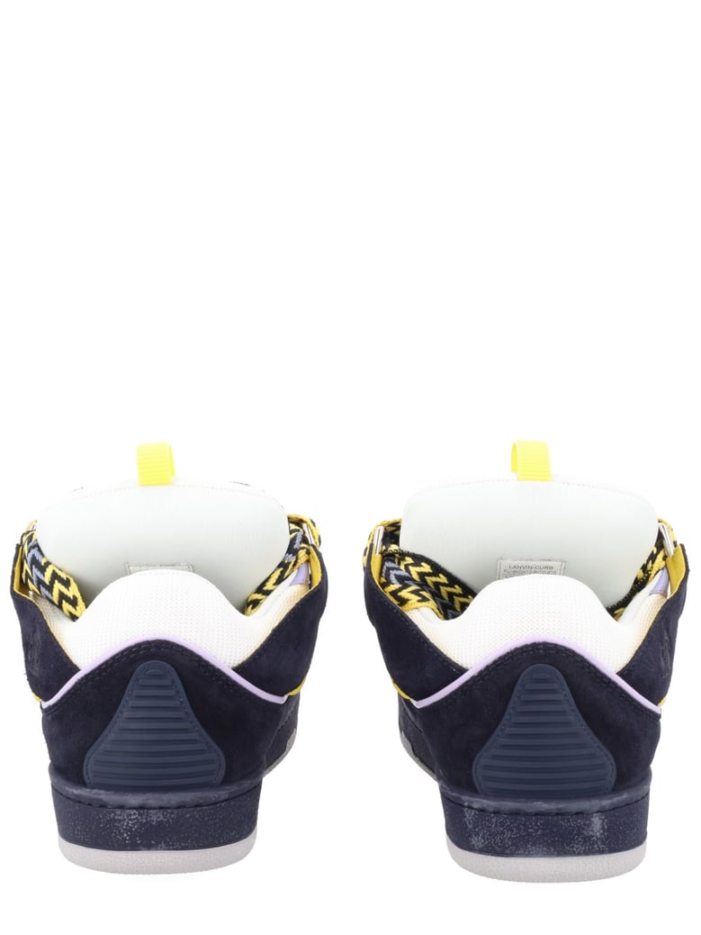 sneakers curb blue leather by Selfnex