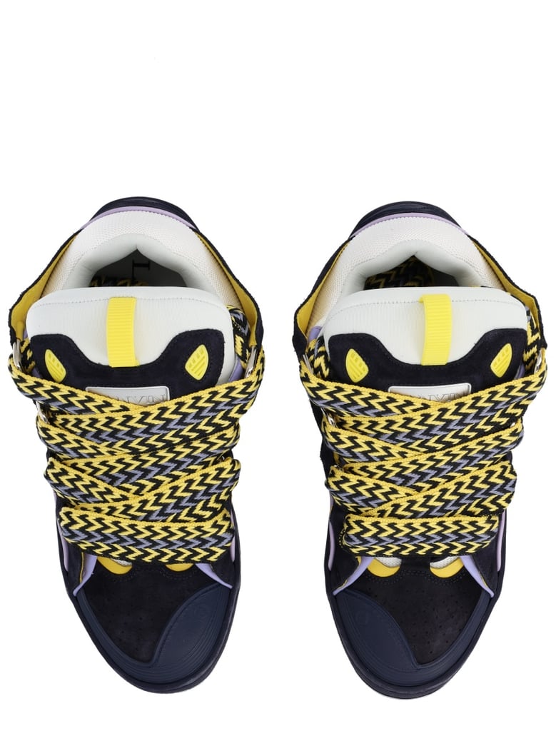 sneakers curb blue leather by Selfnex