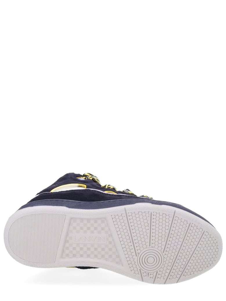 sneakers curb blue leather by Selfnex