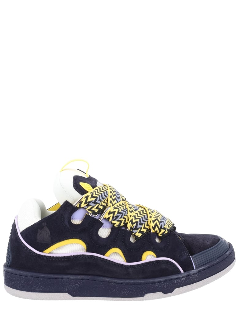 sneakers curb blue leather by Selfnex