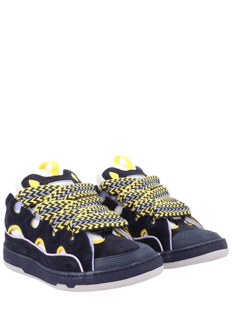 sneakers curb blue leather by Selfnex