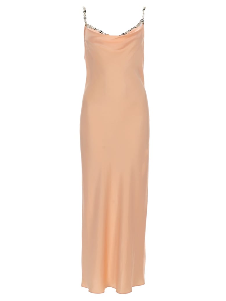 midi satin dress pink by Selfnex