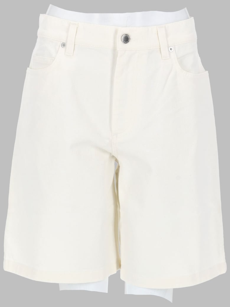 shorts in white denim by Selfnex