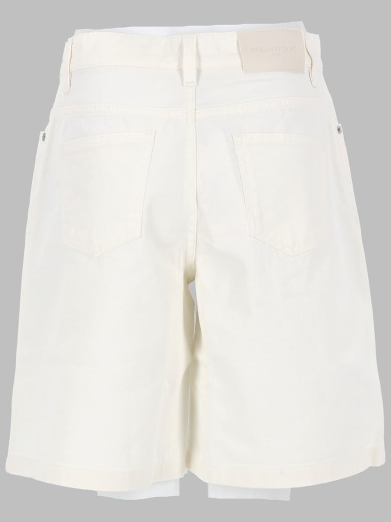 shorts in white denim by Selfnex