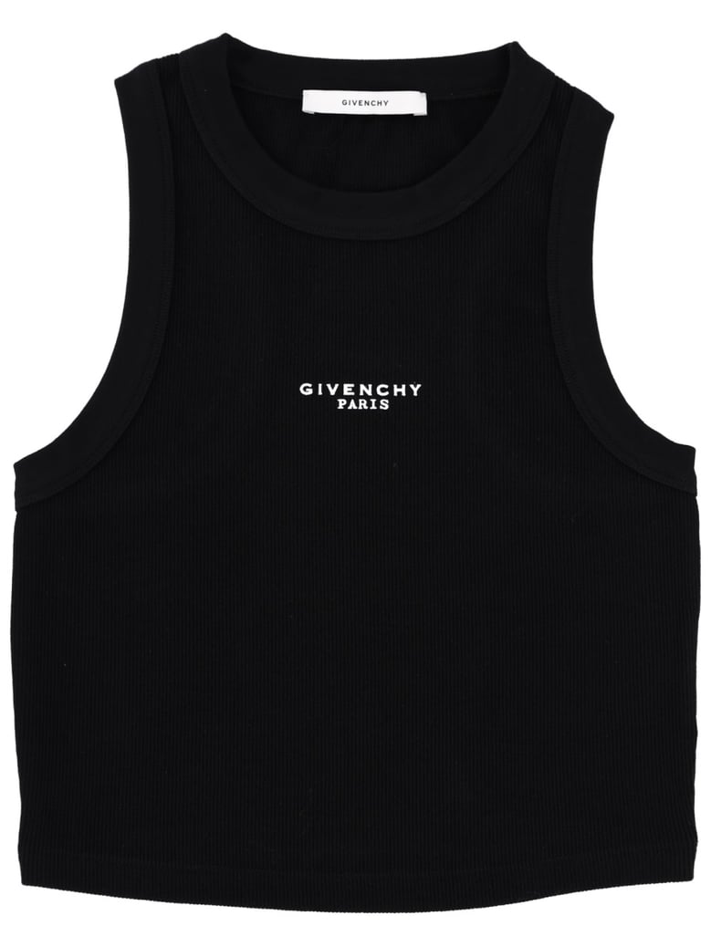 logo top in black cotton blend by Selfnex