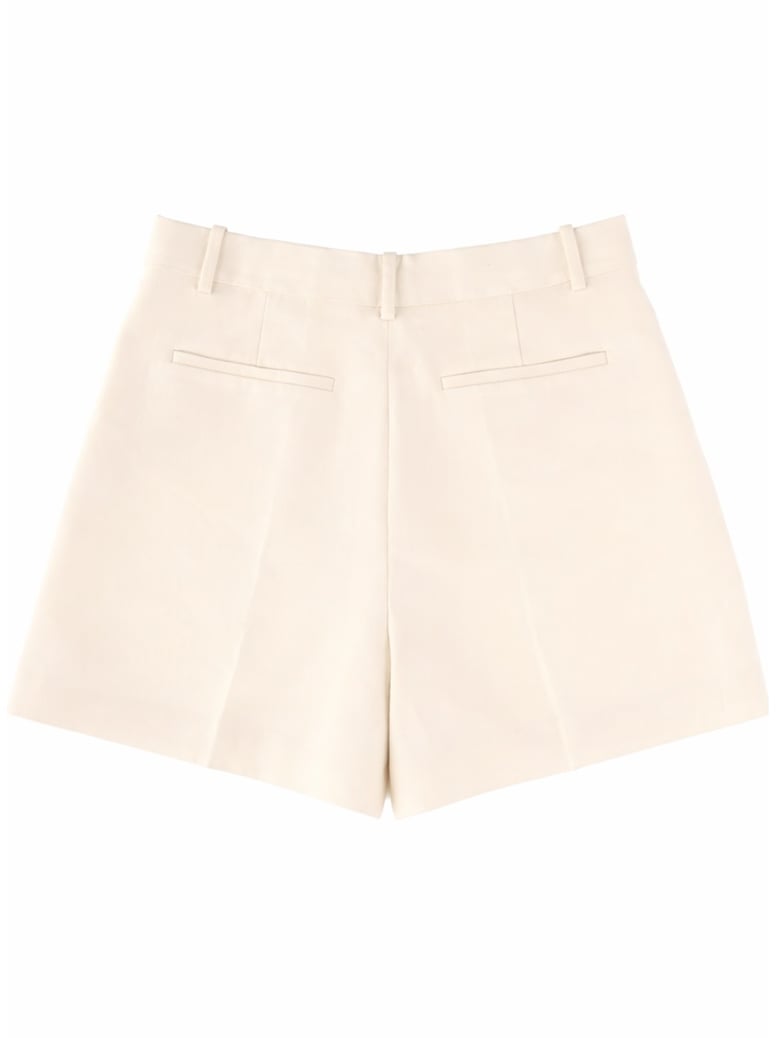fluid white shorts by Selfnex