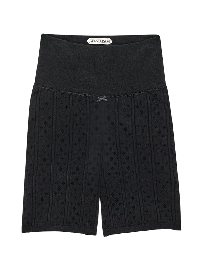 shorts perforated knit black by Selfnex