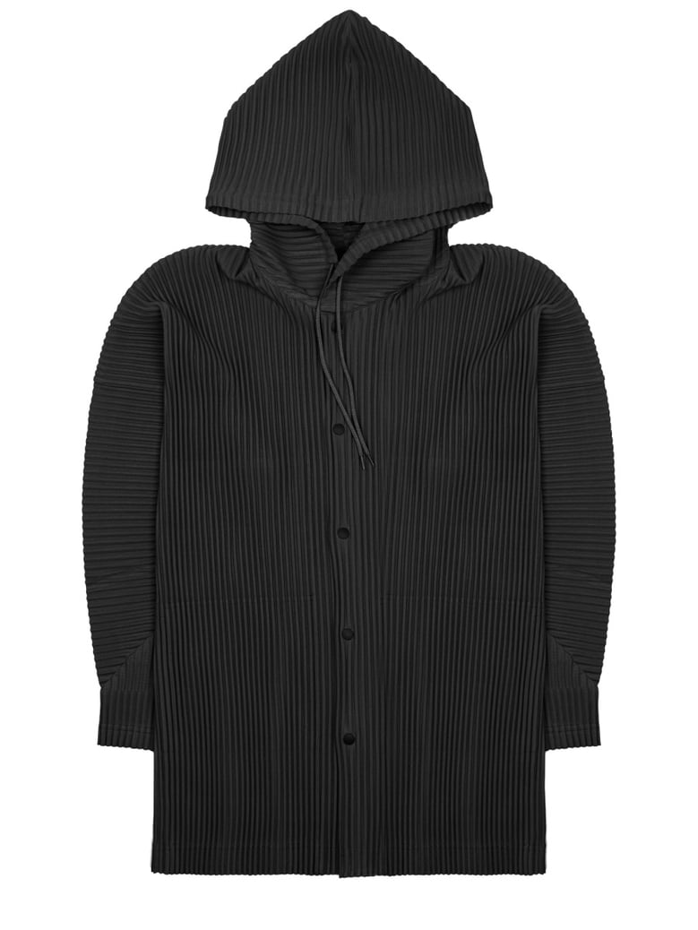 sweatshirt pleated with buttons black by Selfnex