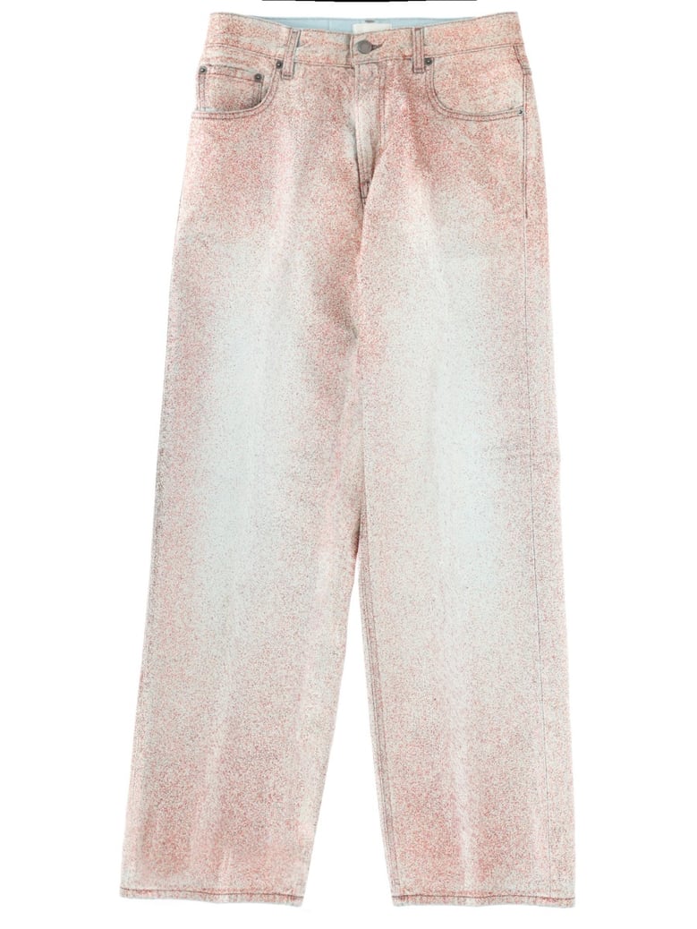 loose fit jeans in beige by Selfnex