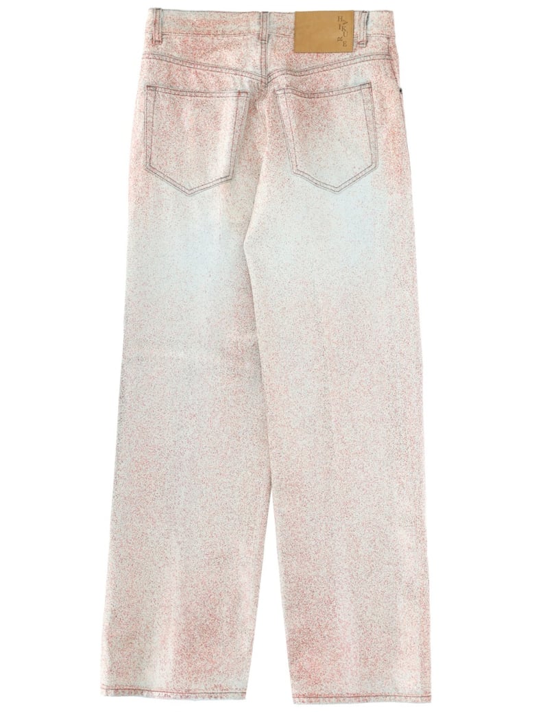 loose fit jeans in beige by Selfnex