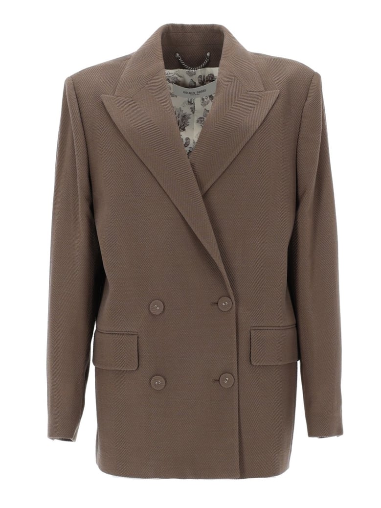 blazer double-breasted wool dove by Selfnex