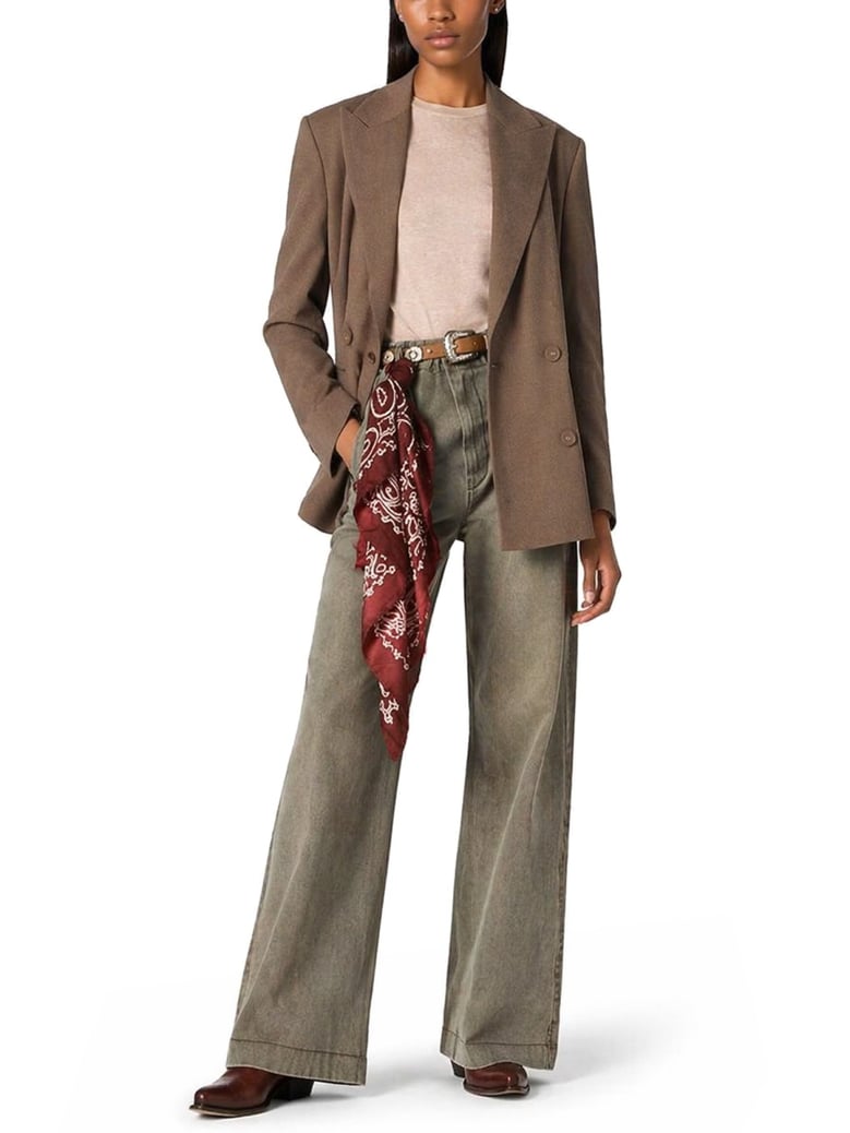 blazer double-breasted wool dove by Selfnex