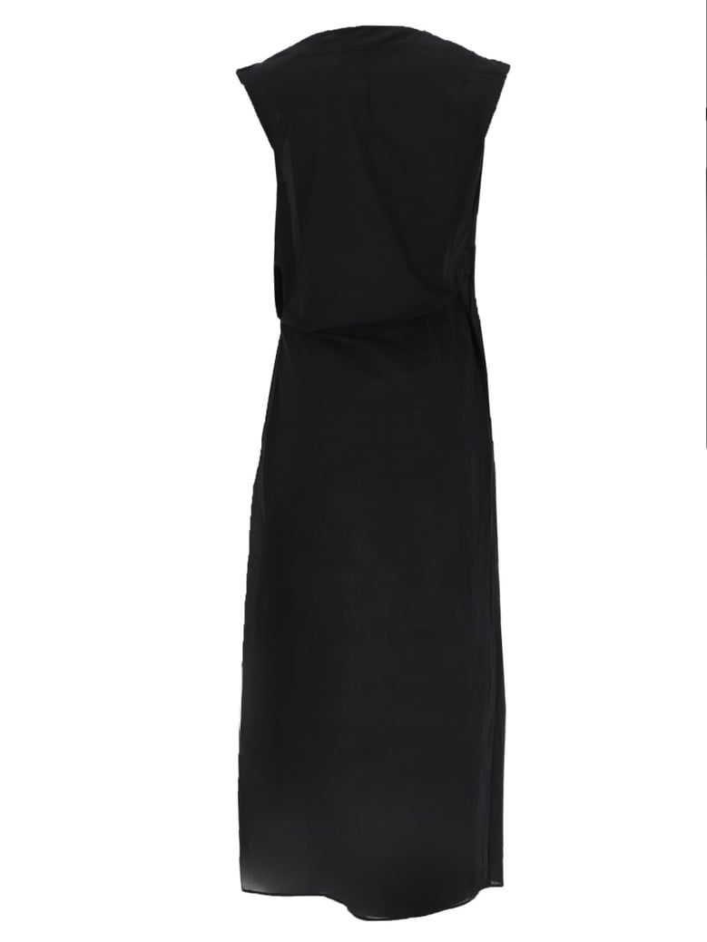 midi dress la robe drap black by Selfnex