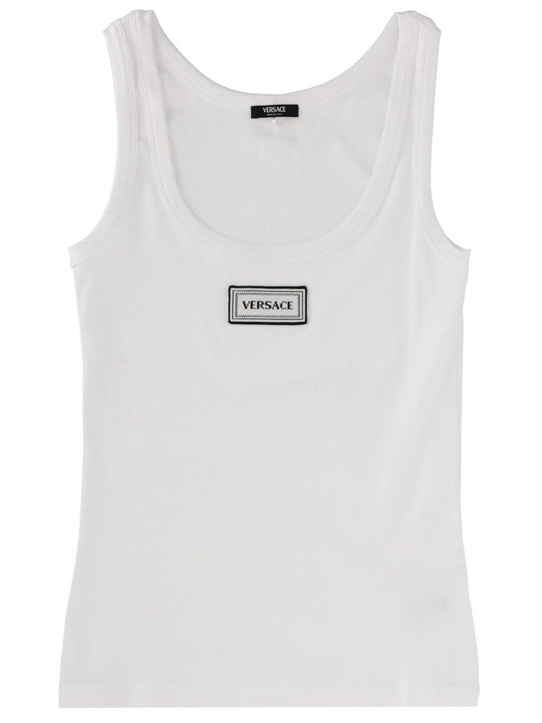 tank top with logo white by Selfnex