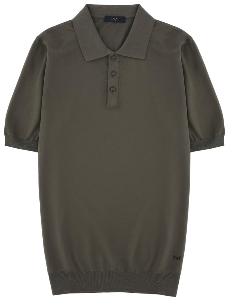cotton polo in military green by Selfnex