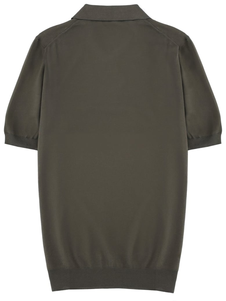 cotton polo in military green by Selfnex