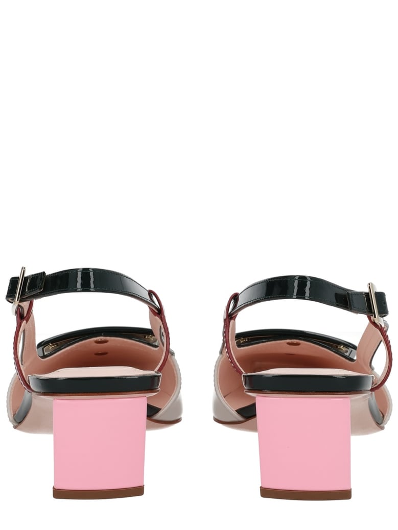 lacquered slingback pumps by Selfnex