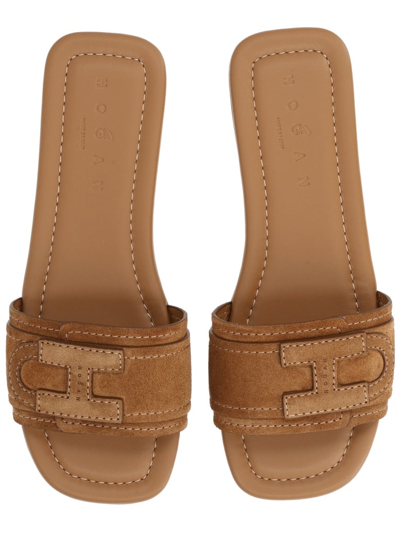 sandals flat brown by Selfnex
