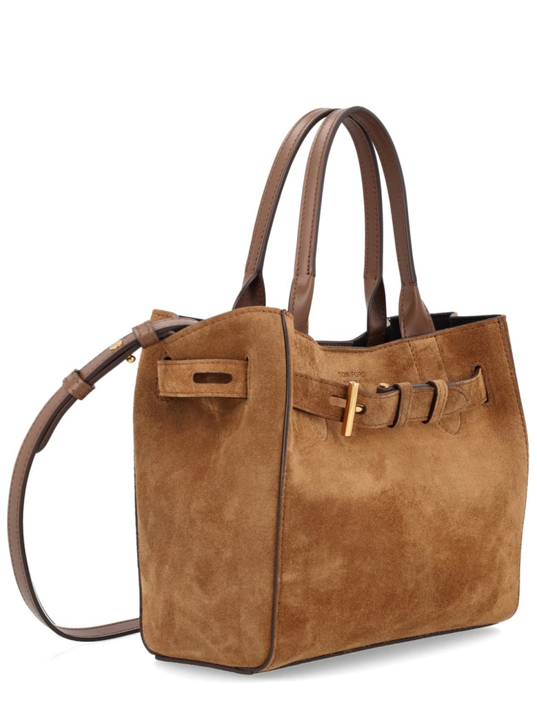 brown leather small audrey bag by Selfnex