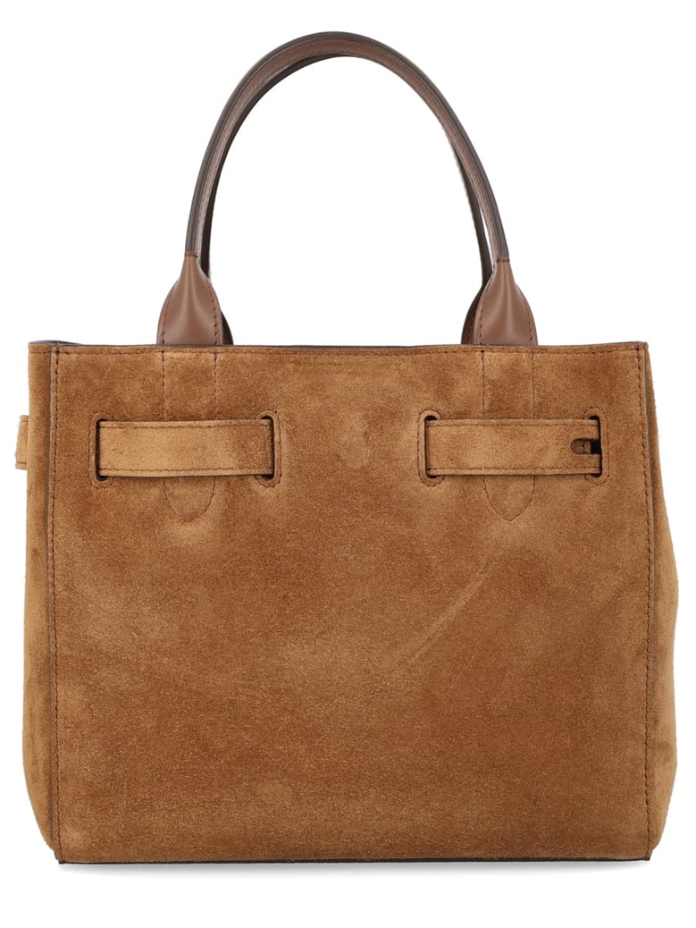 brown leather small audrey bag by Selfnex