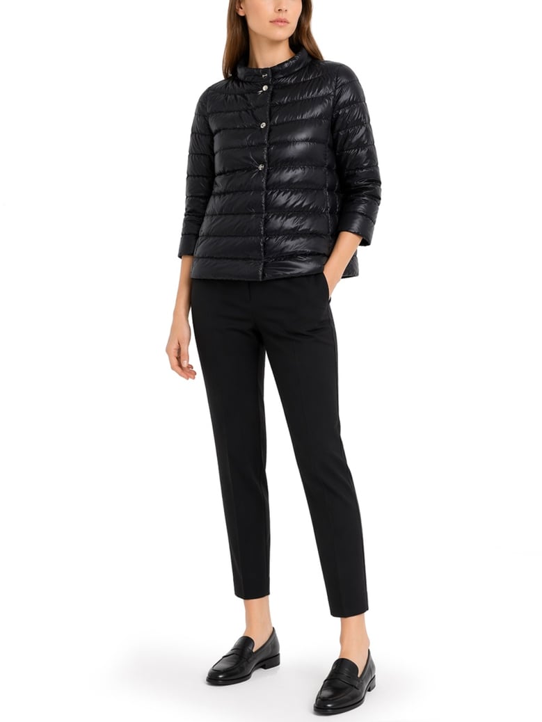 cropped padded down jacket black by Selfnex