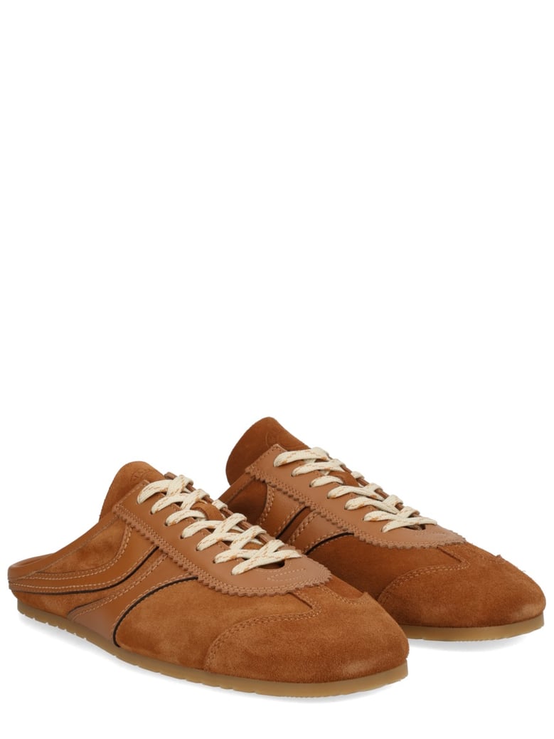 sneaker mule suede brown by Selfnex
