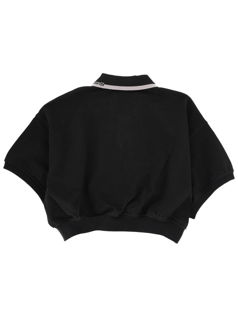 cotton polo in black by Selfnex