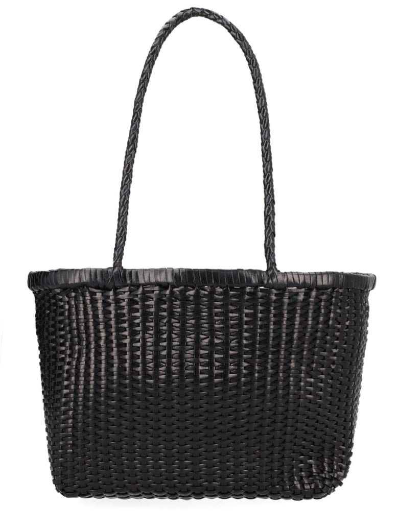 shoulder bag b weave black leather by Selfnex