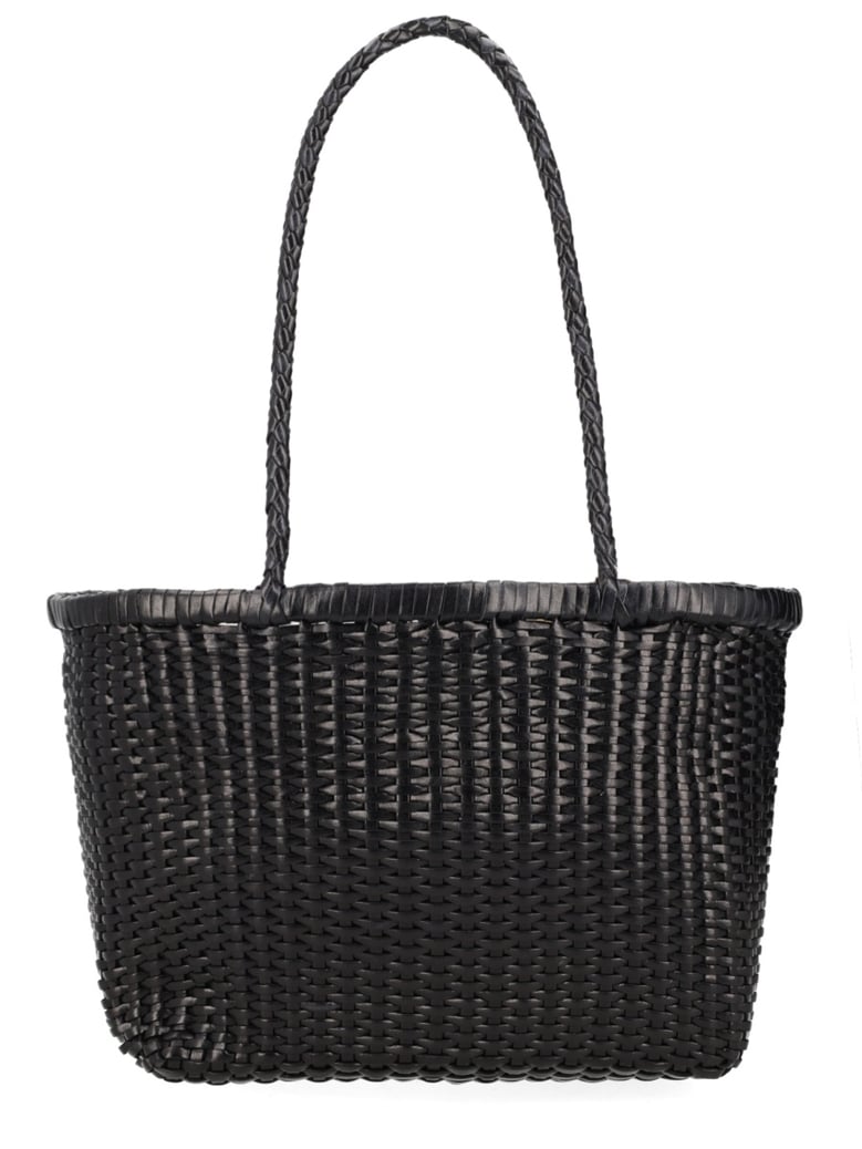 shoulder bag b weave black leather by Selfnex
