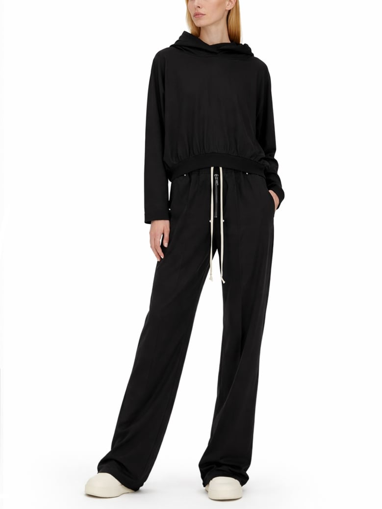cropped hooded t-shirt black by Selfnex