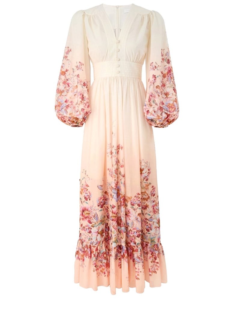 v-neck long dress by Selfnex
