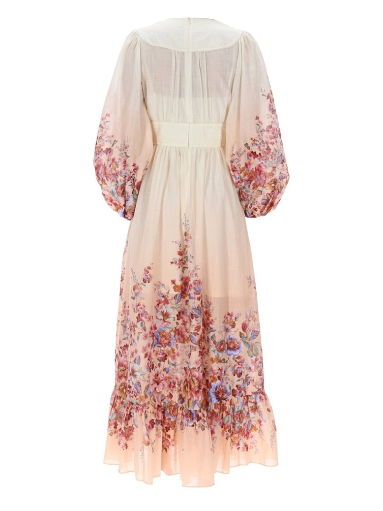 v-neck long dress by Selfnex