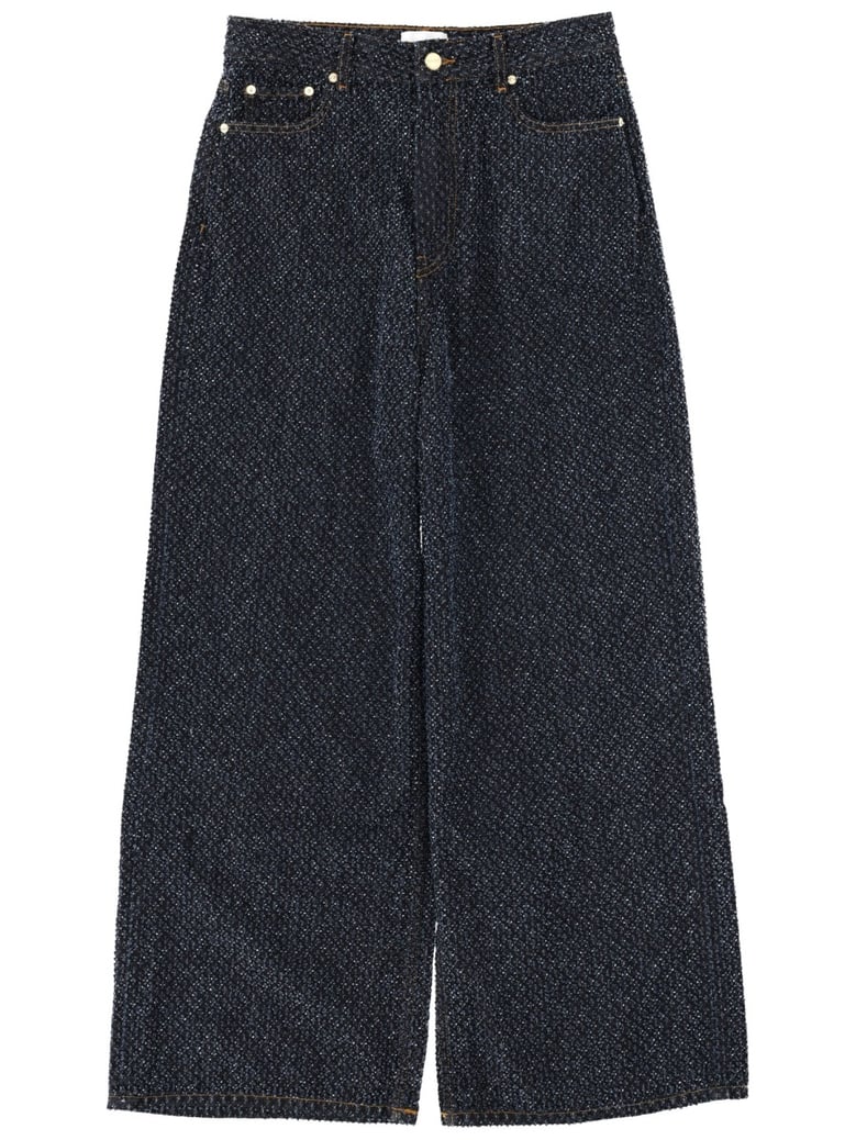 tweed baggy fit jeans by Selfnex