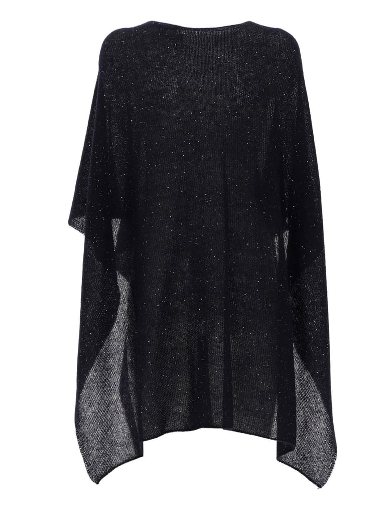sequined cape in blue by Selfnex